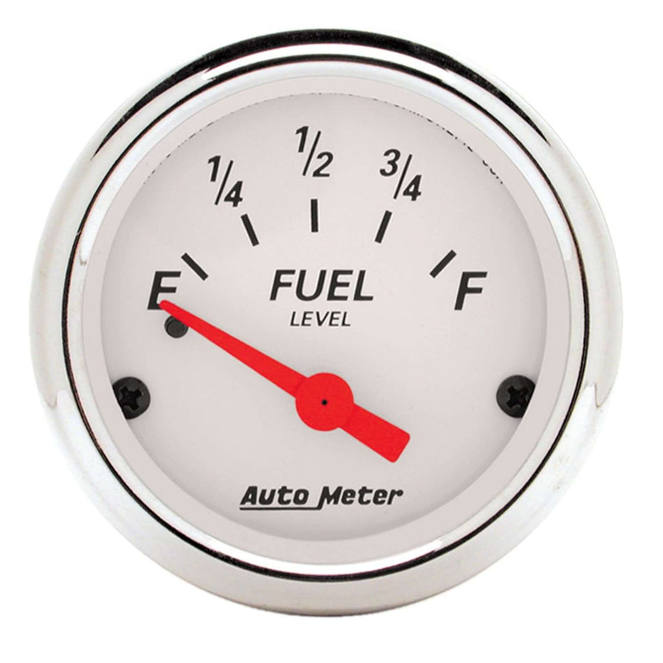 Autometer 2-1/16 in. FUEL LEVEL, 0-30 O, ARCTIC WHITE - $69.93