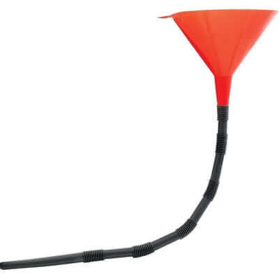 Round Red Funnel with flex hose - $5.49