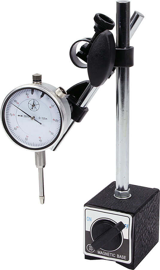 Dial Indicator Kit, 1 in Travel, 0.001 Increments, Magnetic Base - $44.99