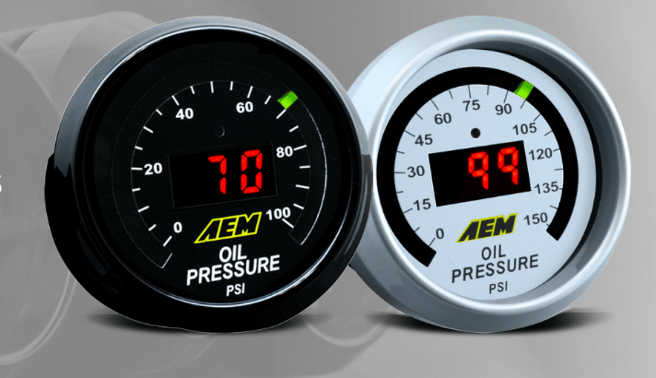 AEM Oil/Fuel Pressure Gauge - 0-100 PSI