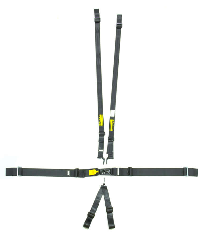 6pt Harness System SFI LatchLink Black HANS Pull Up Adjust - $265.00