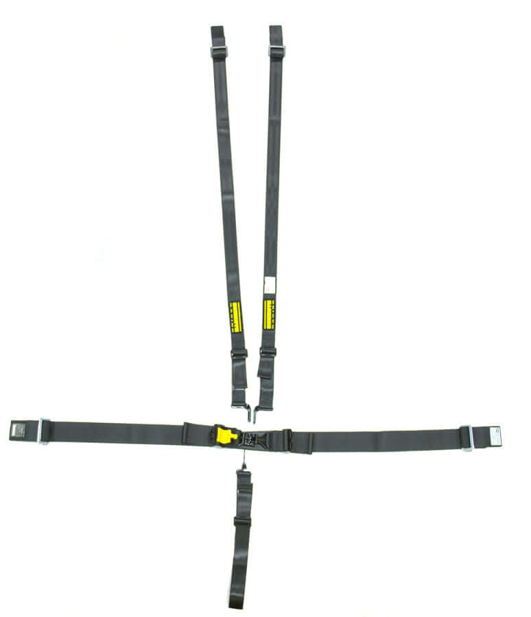 5pt Harness System SFI LatchLink Black HANS Pull Down Right Adjust - $260.00