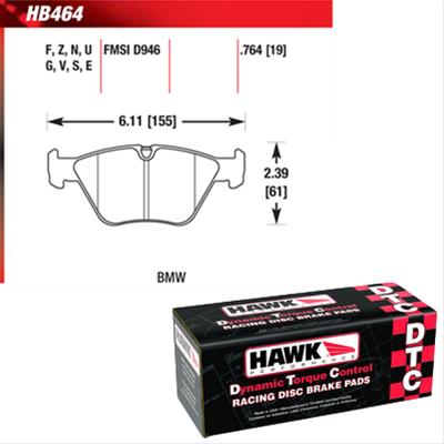E46 M3: Hawk Performance DTC 70 Brake Pads (Fronts)